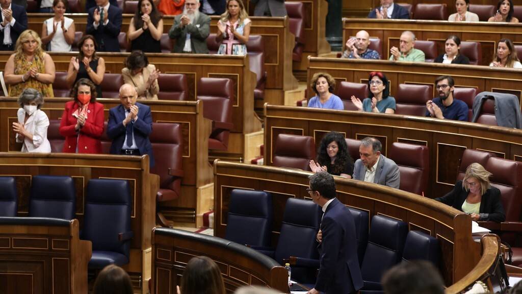 Votación da Lei de memoria no Congreso, esta quinta feira. (Foto: Eduardo Parra / Europa Press)