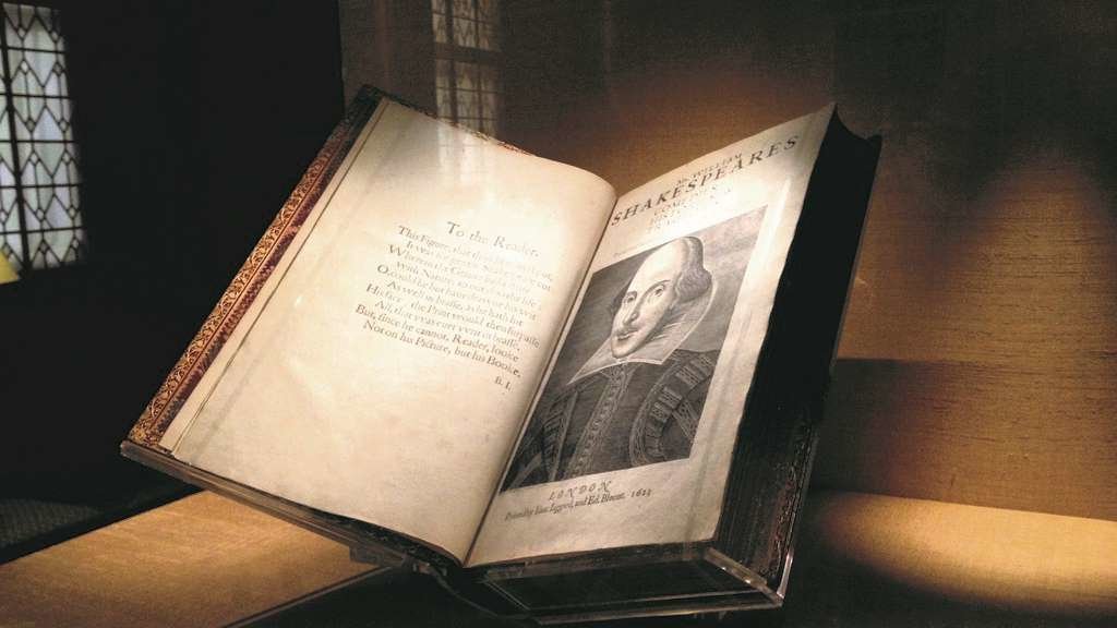 Exemplar do First Folio exposto en Washington D.C. (Foto: Jessie Chapman)