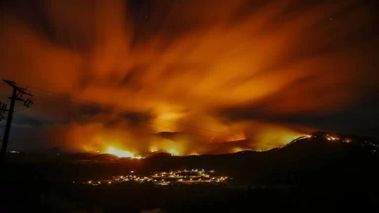 Incendio no Barbanza. (Foto:Nós Diario).