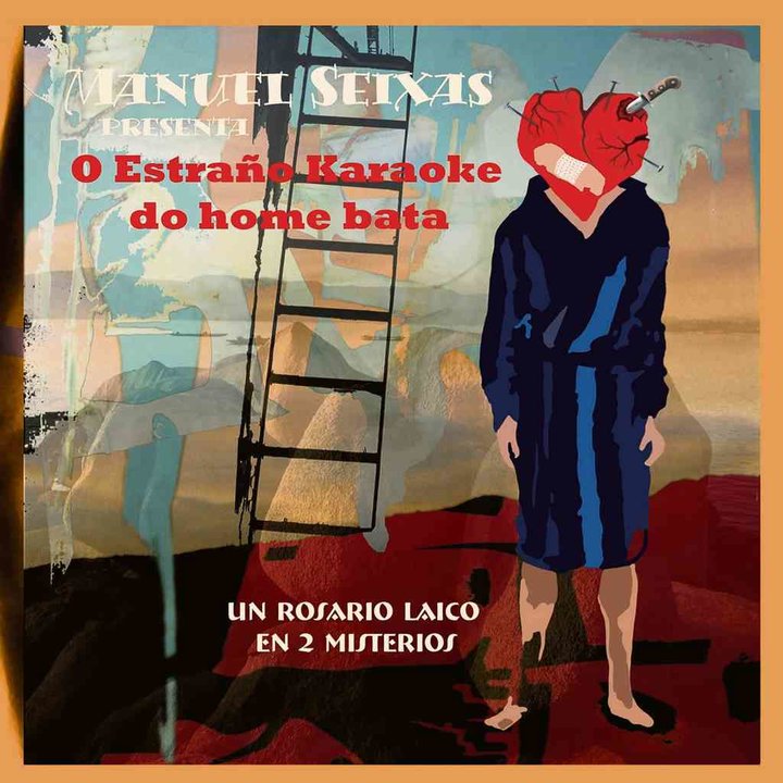 Capa de 'O estraño karaoke dun home bata', de Manuel Seixas