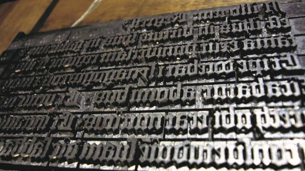 Tipos móbiles nunha imprenta de Gutenberg. (Foto: Richard Rutter. CC BY 2.0)