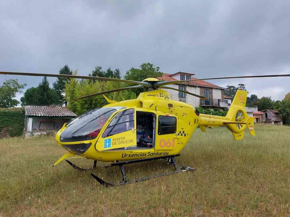 Helicóptero medicalizado do 061. (Foto: Europa Press)