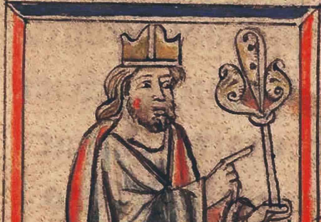 Hermerico nunha representación do 'Corpus pelagianum' do século XII. (Foto: Biblioteca Nacional de Francia)