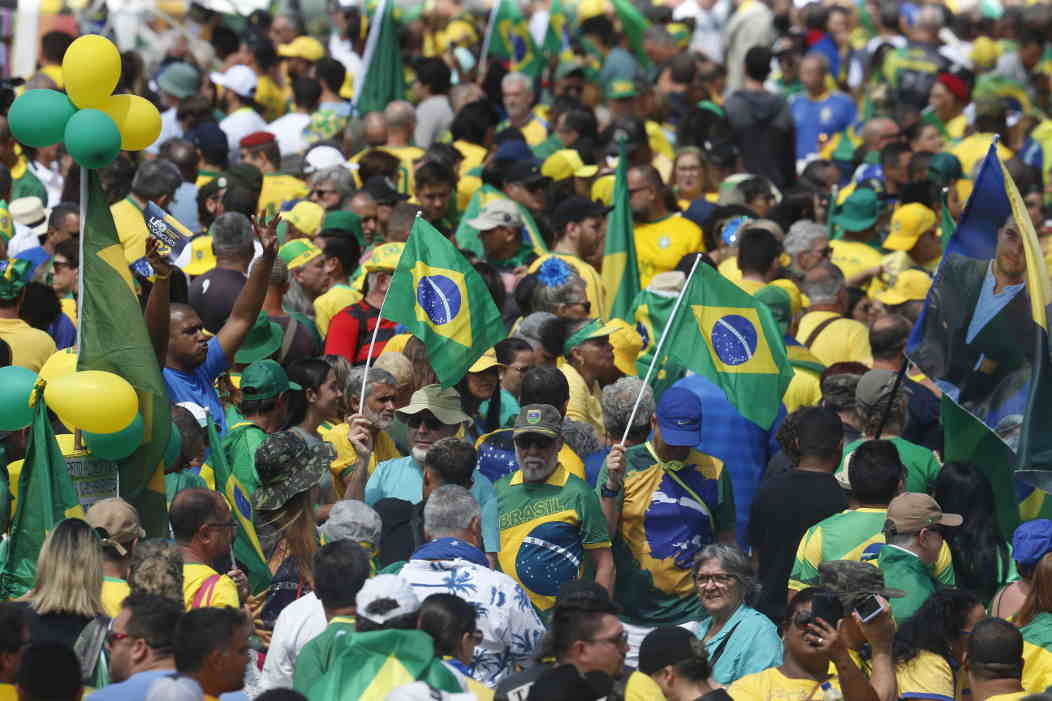 Concentración no Brasil, onte. (Foto:  O Globo / GDA via ZUMA Press Wire / DPA)