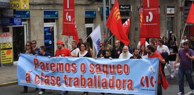 Manifestación contra os recortes en Compostela