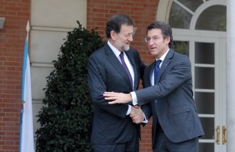 Mariano Rajoy e Feijóo na Moncloa