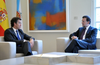 Mariano Rajoy e Feij&oacute;o na Moncloa