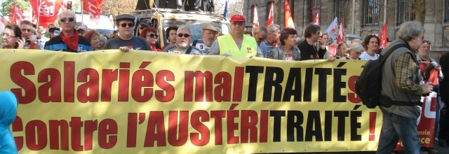 Protesta en París contra a política de austeridade