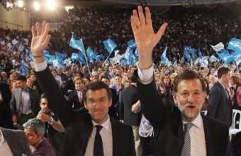 Feijóo e Mariano Rajoy en Ourense