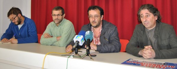 sindicalistas responsábeis comarcais Ferrol CIG, CCOO, UGT e USTG
