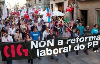 Mobilización contra a reforma laboral do PP