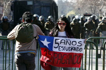 Manifestación estudantil Chile