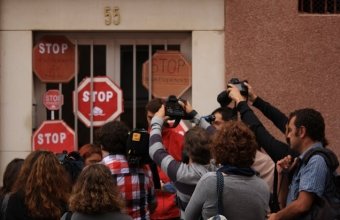 Protesta contra un desafiuzamento en Ferrol
