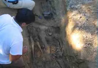 Exhumaci&oacute;n dunha foxa en Ponteareas