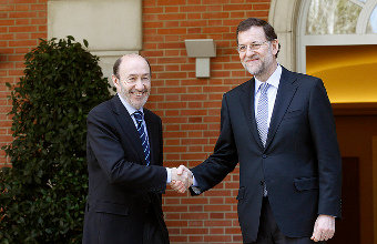 Pérez Rubalcaba e Rajoy en Moncloa