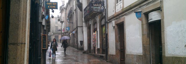 Rúa comercial de Compostela