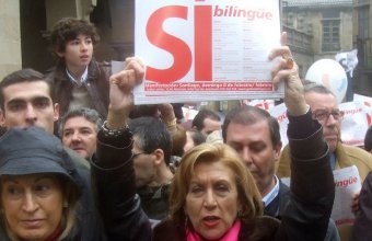 Díez na manifestación Galicia Bilingüe