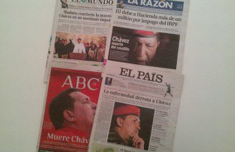 A morte de Chavez na prensa