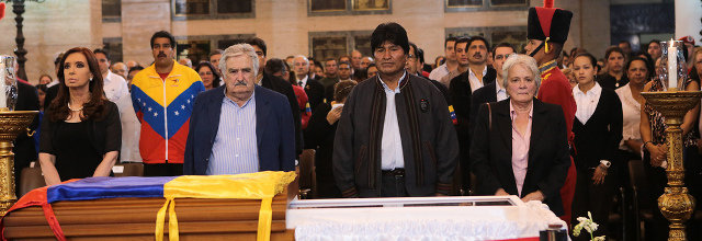 Cristina Fernández, José Mújica e Evo Morales
