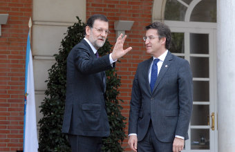 Núñez Feijóo e Rajoy na Moncloa 