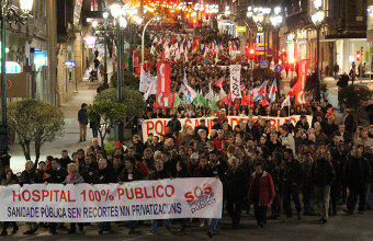 Manifestación pola Sanidade Pública en Vigo