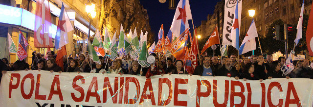 Manifestación pola Sanidade Pública en Vigo