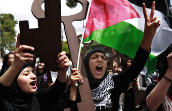 Manifestación en Palestina polos 65 anos da Al-Nakba