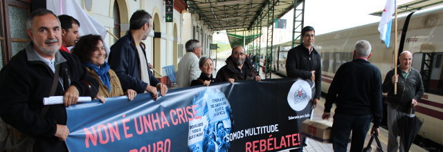 concentración na estación de Lugo 