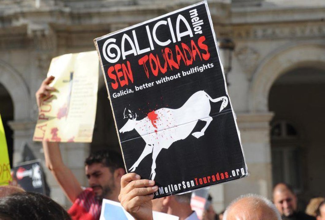 Imaxe de arquivo dunha protesta contra as touradas. (Foto: Nós Diario)