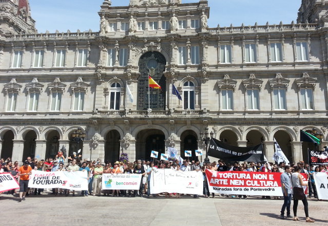 Manifestación antitaurina na Coruña