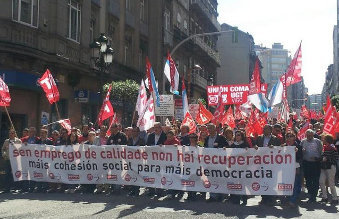 Manifestación CCOO-UGT en Vigo 