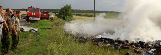 Imaxe do avión sinistrado en Donetsk_Eyewitness