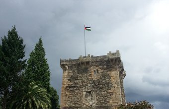 Bandeira de Palestina no Torreón dos Andrade 