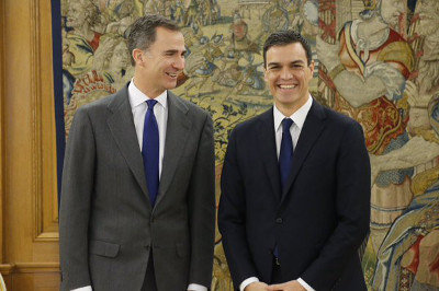 Pedro Sánchez con Felipe VI