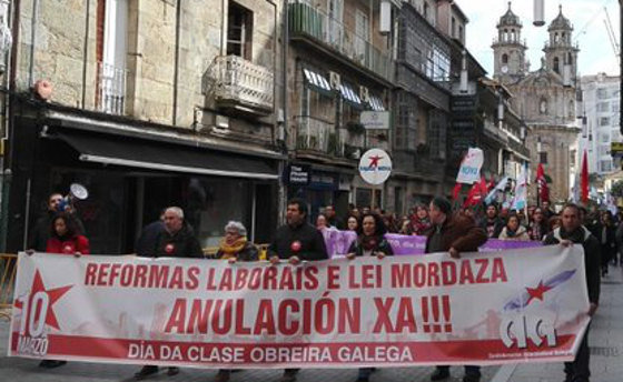 manifestación CIG pontevedra dia da clase obreira galega