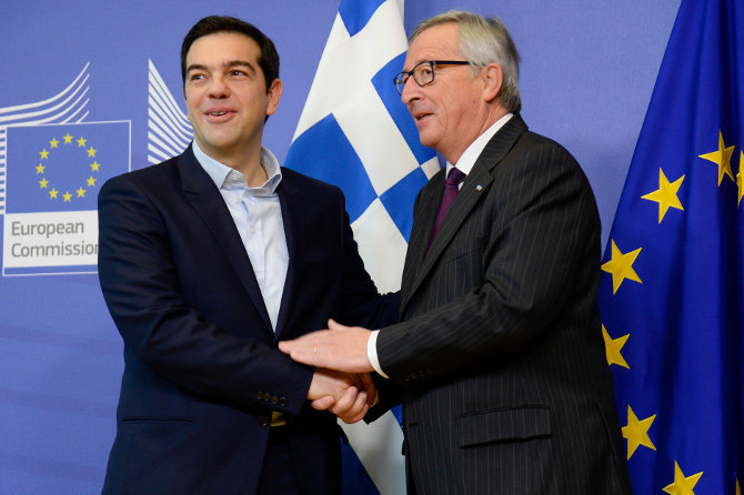 Tsipras e Junker_Comisión Europea