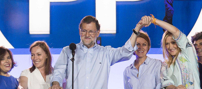 Rajoy no balcón de Génova. Xerais 2016
