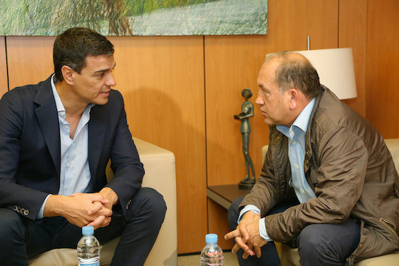 Pedro Sánchez e Leiceaga. 22 de xullo de 2016