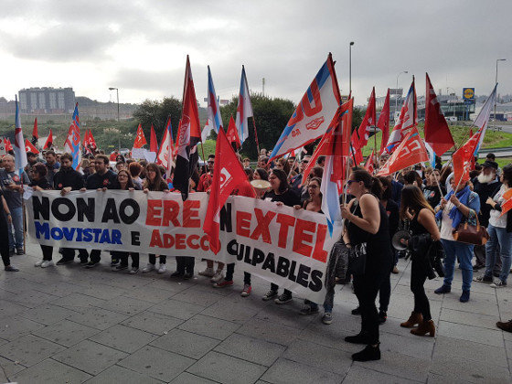 Mobilización de traballadores e traballadoras de Extel na Coruña