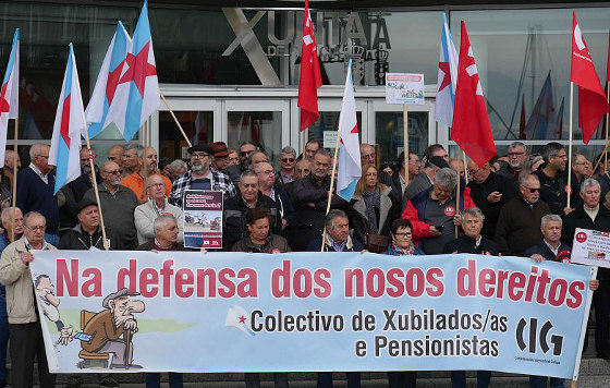 Concentración do colectivo de xubiladas e pensionistas da CIG (arquivo).