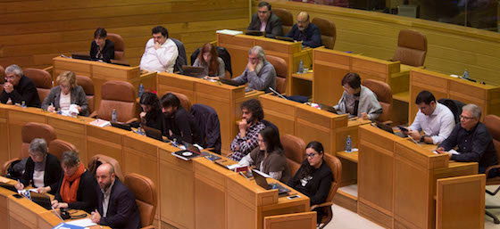 Parlamento galego, grupos do BNG, En Marea, PSdeG. 22 de febreiro de 2017.