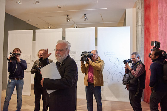 Tonucci, inauguración a súa exposición en Pontevedra, 28 de abril de 2017