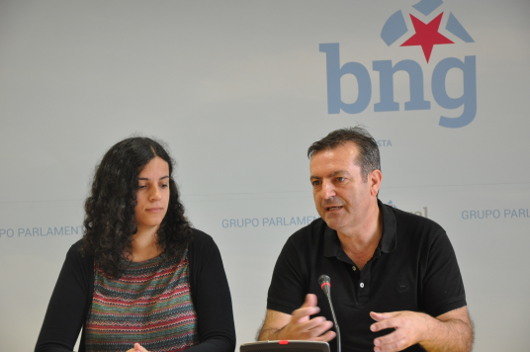 Noa Presas e Luís Bará rolda de prensa transporte público