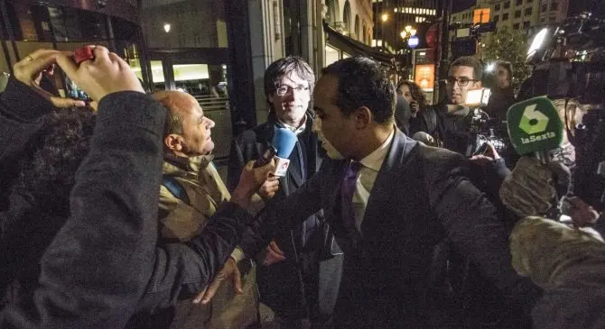 Puigdemont, a semana pasada nun hotel da capital belga