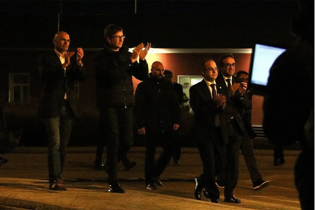 Romeva, Mund&oacute;, Turull i Rull ap&oacute;s sa&iacute;r da prisi&oacute;n de Estremera