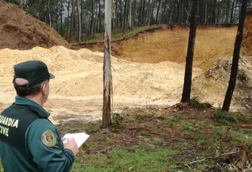 mina das medas xacemento BIC O Rosal Foto da Garda Civil