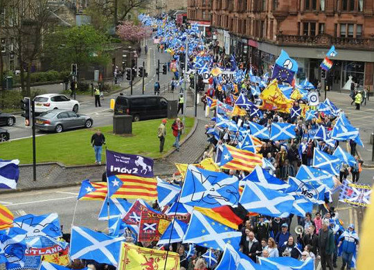 escocia independencia manifestación