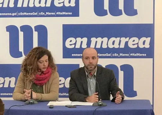 Ana Seixas, vicevoceira, e Lu&iacute;s Villares, voceiro de En Marea.