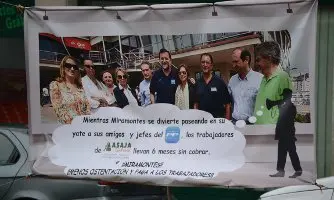 Faixa da protesta  Marcos Guisasola