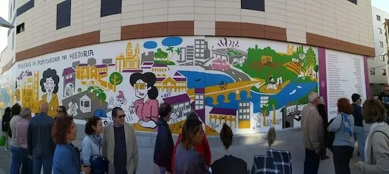 Mural Mulleres na Historia